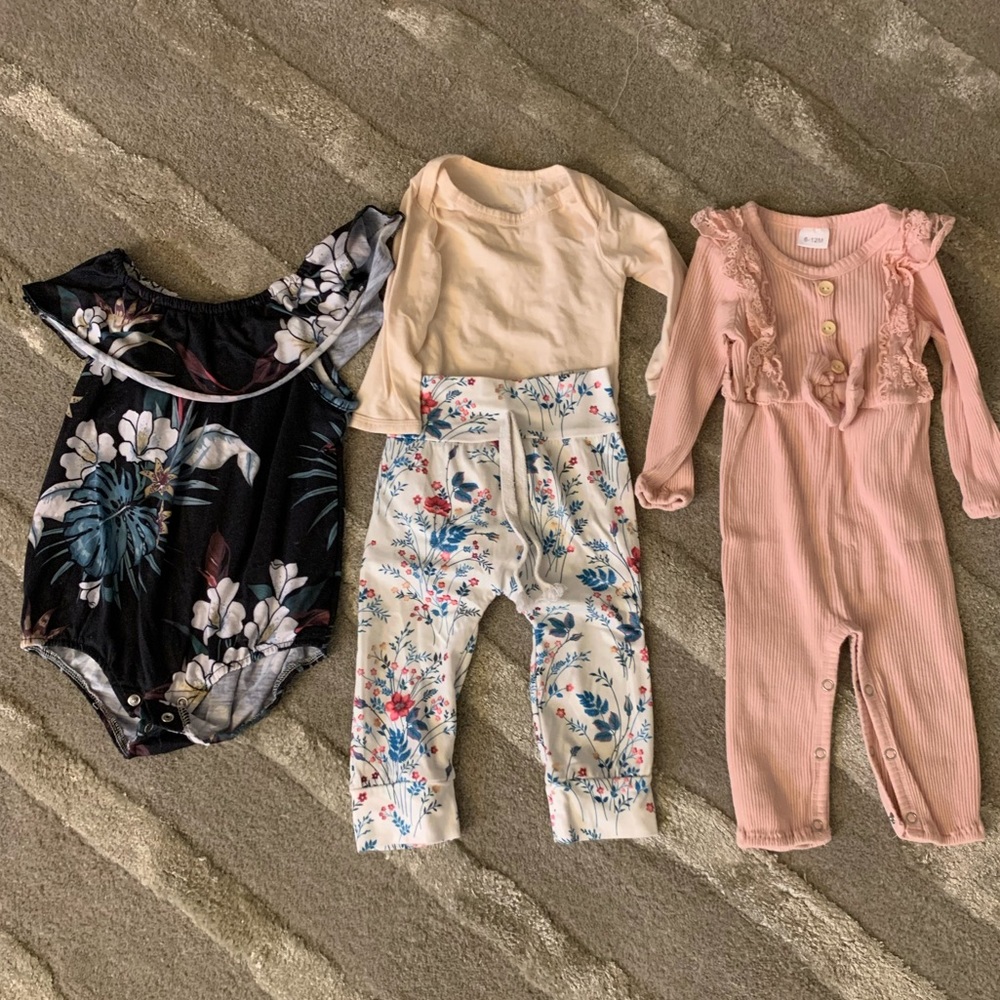 Infant girl outfits, mix and match from Amazon